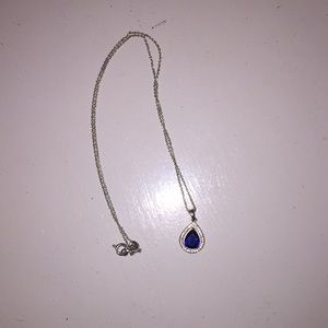 Blue teardrop necklace